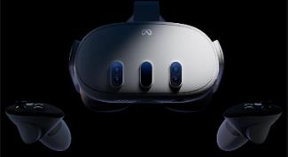 VR headset with controllers running 4D stock market data cube